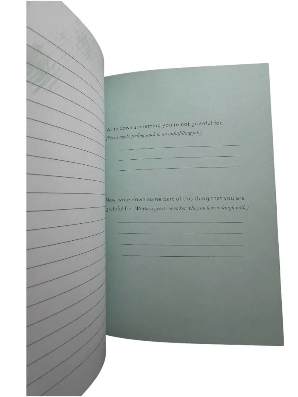 Green Inspired Simply Grateful Guided Hardcover Journal w/ Ribbon Bookmark
